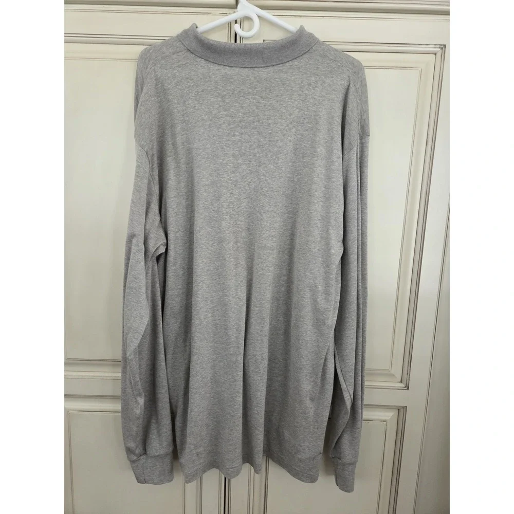 Ralph Lauren Long Sleeve Polo Shirt‎ 2xl Soft Heathered Light Grey Blue Pony